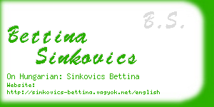 bettina sinkovics business card